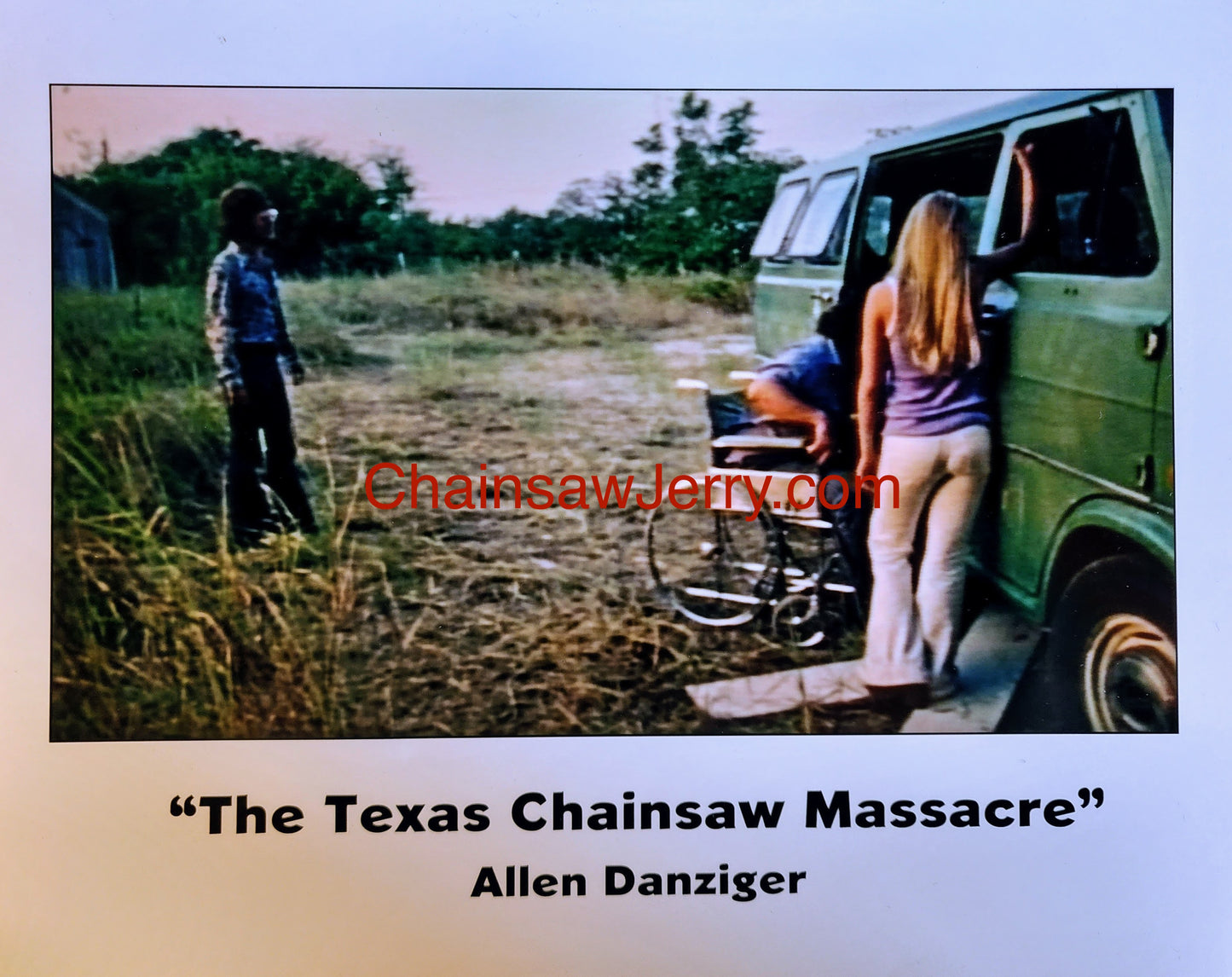 Texas Chainsaw Massacre "At the Van" Photo Signed by Allen Danziger