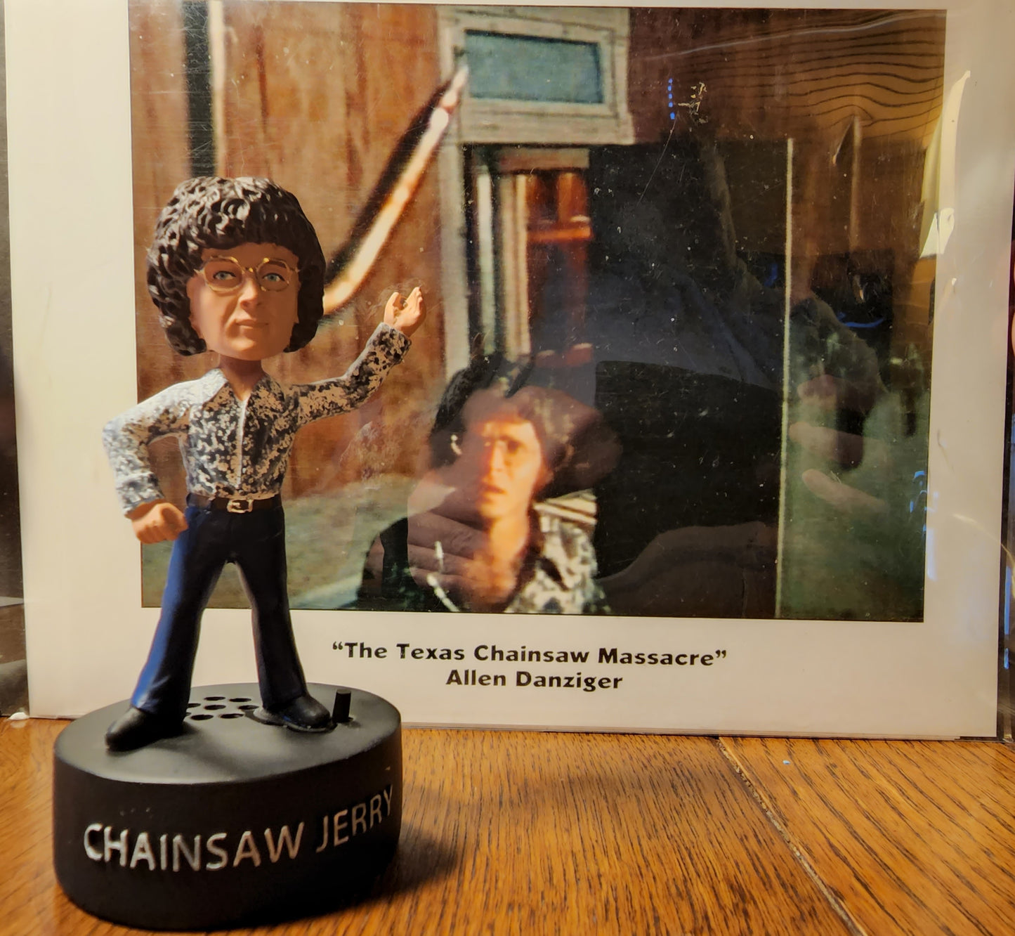 Texas Chainsaw Massacre "Chainsaw Jerry Quit Goofin!" Bobblehead - AUTOGRAPHED