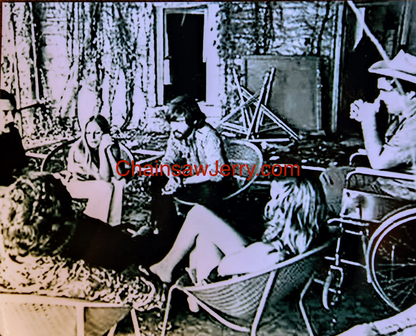 Texas Chainsaw Massacre "Meeting with Tobe" Photo Signed by Allen Danziger